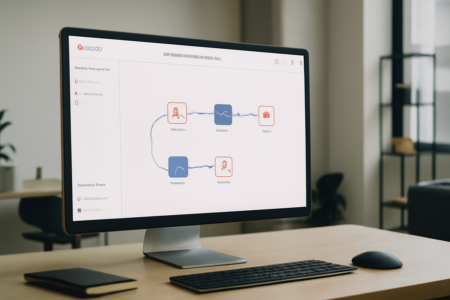 Interface utilisateur de la plateforme n8n montrant un éditeur de workflows visuel automatisant la personnalisation e-commerce