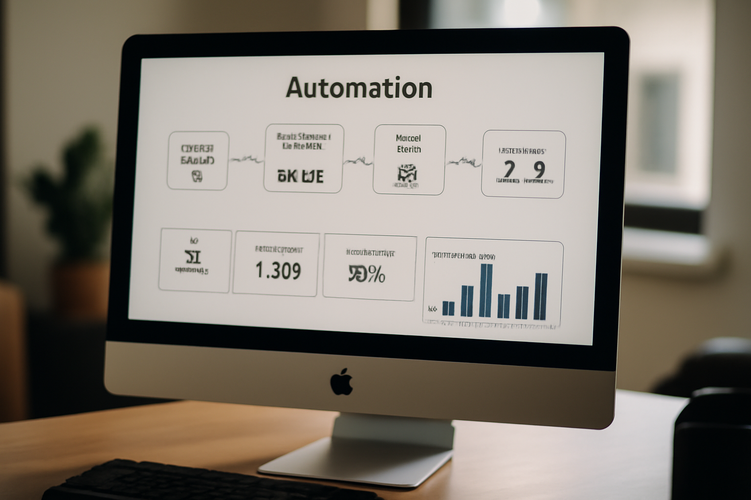 Illustration d'un écran d'ordinateur montrant un dashboard d'automatisation des retours clients intégrant plusieurs plateformes e-commerce et outils de support.