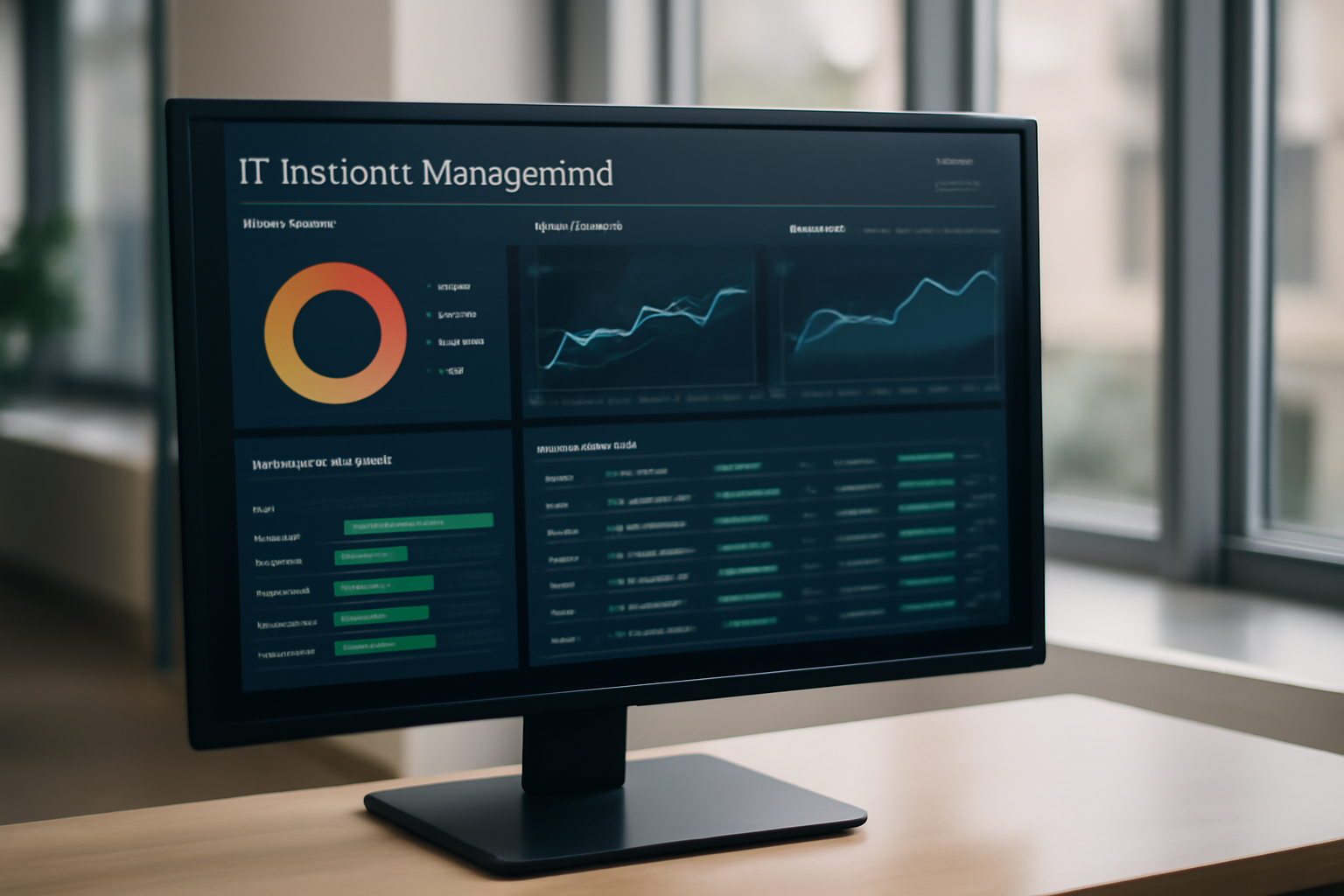 Interface de gestion d'incidents IT automatisée avec surveillance en temps réel, intégration d'IA prédictive et notifications sur Slack.