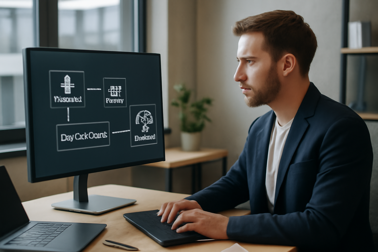 Schéma ou infographie d'automatisation IT intégrant outils no-code et IA prédictive en contexte professionnel