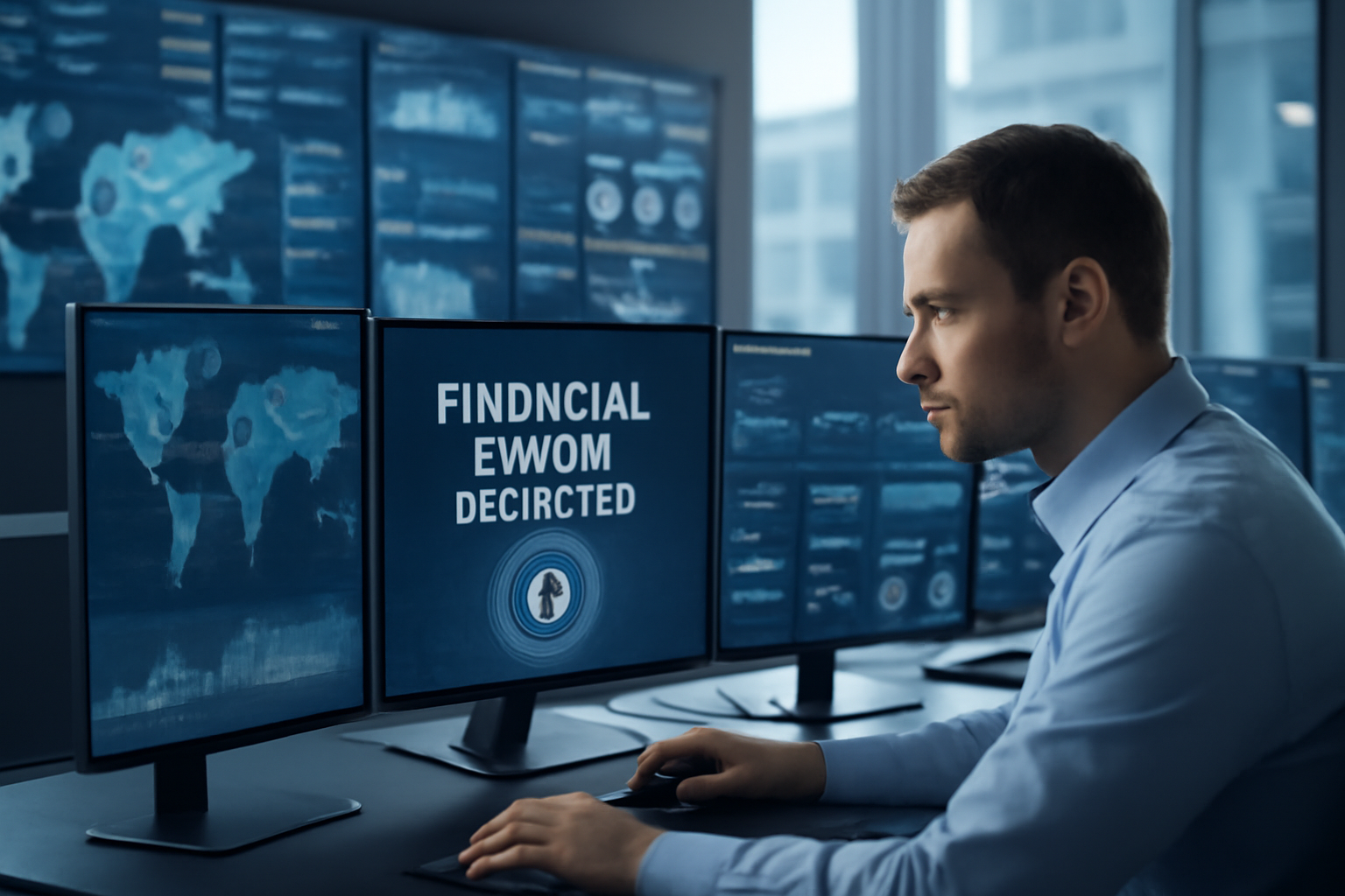 Illustration d'un système automatisé de détection de fraude financière en temps réel utilisant l'intelligence artificielle et des outils low-code.